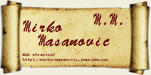 Mirko Mašanović vizit kartica